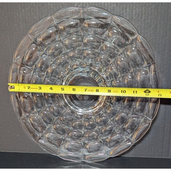 Vintage Indiana Glass Clear Constellation Footed Cake Stand 13" - Picture 6 of 7